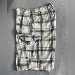 Route 66 Flat Front Plaid Men's Cargo Shorts
